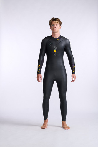 2XU - Men's P:1 Propel Wetsuit - Black/Ambition - 2026 - Wetsuit Hire