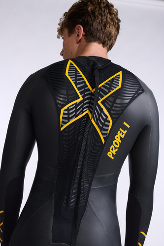 2XU - Men's P:1 Propel Wetsuit - Black/Ambition - 2026 - Wetsuit Hire