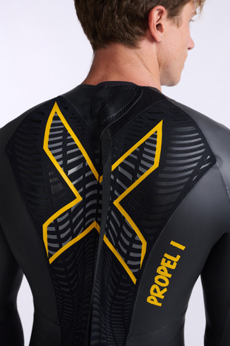 2XU - Men's P:1 Propel Wetsuit - Black/Ambition - 2026 - Wetsuit Hire