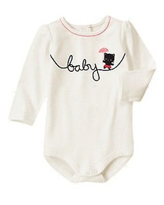 Gymboree "Baby" Long Sleeve Bodysuit