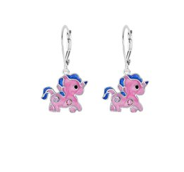 Chanteur Crystal Enamel Pony Leverback Earring