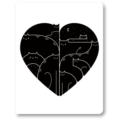 Love Cats medium layflat notebook by Denik