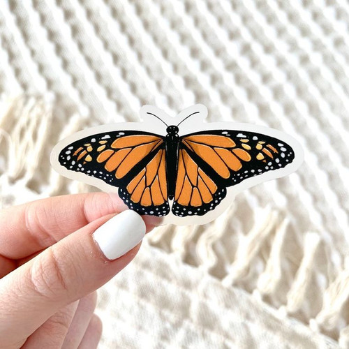 Monarch Butterfly Sticker 3x2in. Waterproof Vinyl Sticker by Elyse Breanne Design