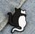 Two Cats enamel cat pin