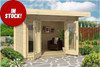Stocked Barbados Mini - 3.3m x 2.4m - 44mm Log Cabin - Under 2.5m