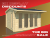 EX DISPLAY JUBILEE with Insulation - 3.5m x 3.0m - 44mm Log Cabin - Under 2.5m