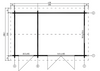 Floor Plan for the Wrexham 1 Log Cabin.