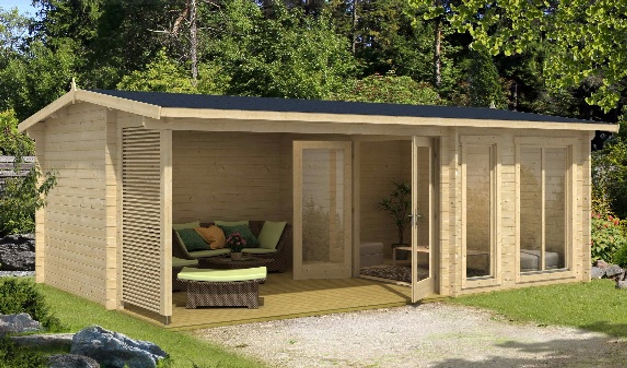 Torquay 44 5 75m X 3 7m 19ft X 12ft Log Cabin