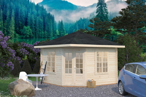 Melanie 3 - 3.3m x 3.3m - 44mm Log Cabin