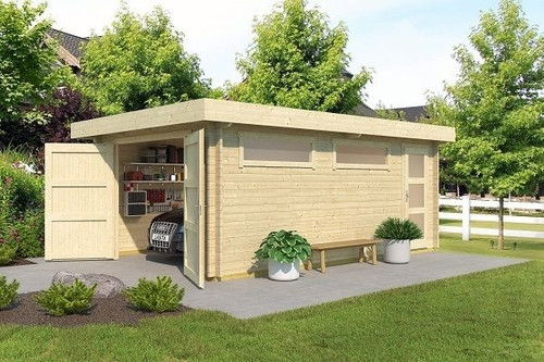 Canberra - 3.6m x 5.4m - 44mm Log Garage - Under 2.5m