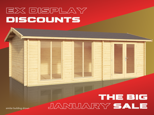 Big January Ex-Display Sale Shetland including take down, delivery and installation.