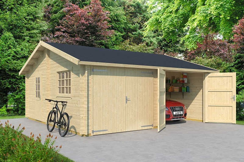 Falkland - 5.75m x 5.75m - 44mm Log Garage