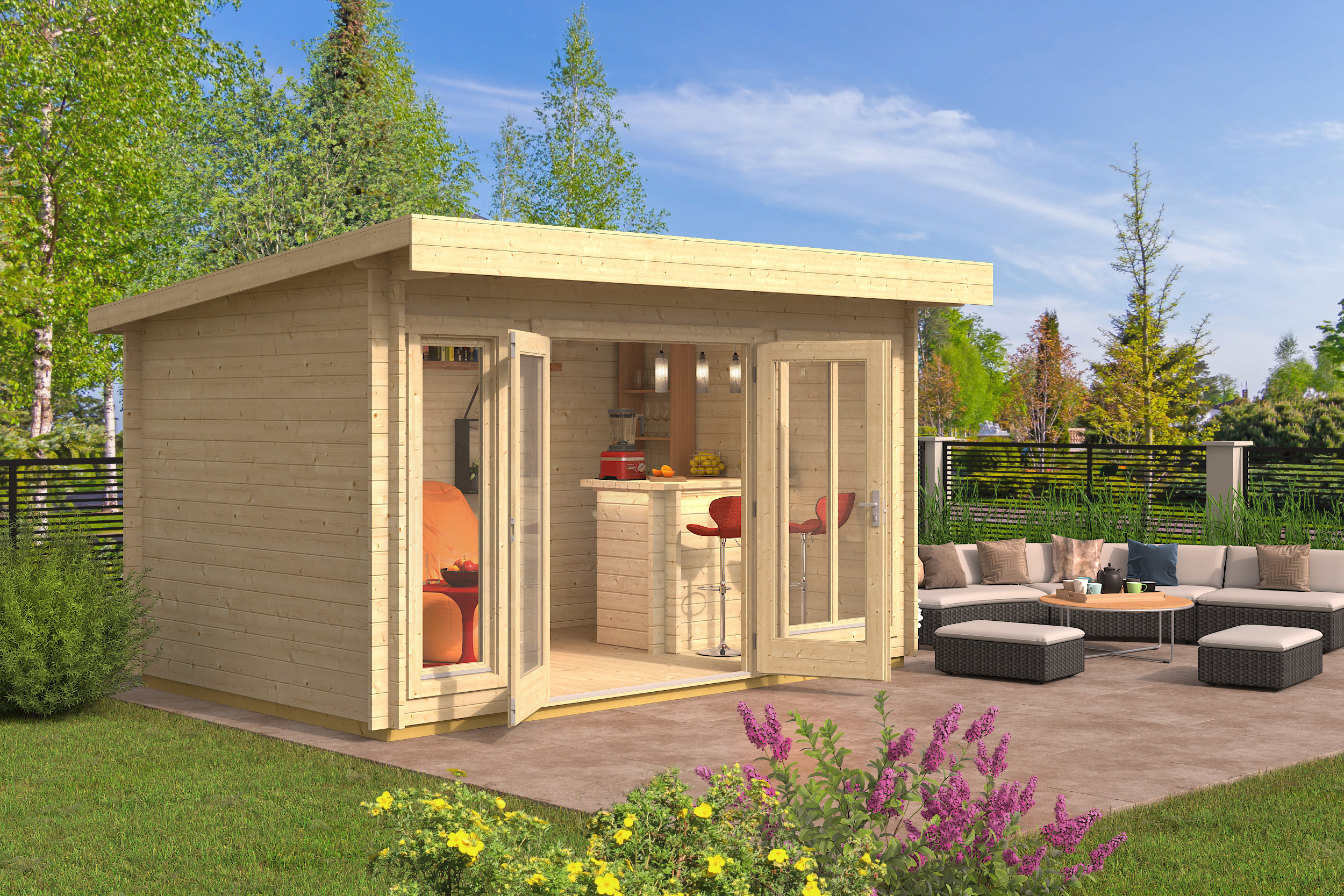 Elevate Your Outdoor Dining Experience with Timber Buildings from Cabins Unlimiited  