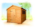 The Heavy Duty Major Apex Shed comes as standard with 1 single door.