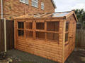 Half glass potting shed, available to view at Cabins Unlimited Downham Market.