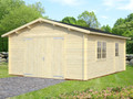 The Roger Garage 3 pictured here shows the garage fitted with gate doors.