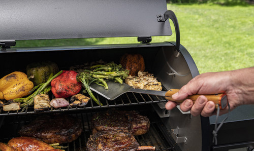 BAC610 - TRAEGER PELLET GRILLS GENUINE ACCESSORY - MODIFIRE FISH & VEGGIE  STAINLESS STEEL GRILL TRAY