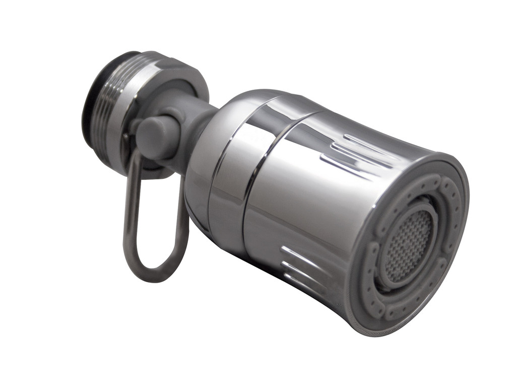 Dual Spray Kitchen Swivel Faucet Aerator with Pause, 1.5 GPM, Chrome