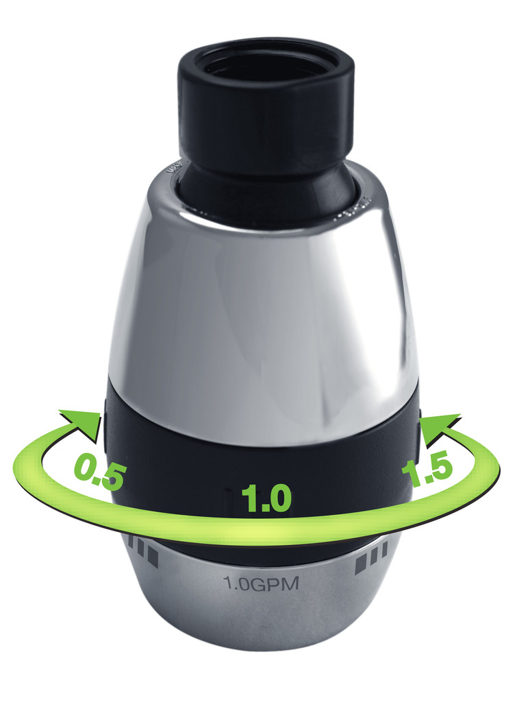 Tri-Max™ Adjustable Showerhead, 0.5/1.0/1.5 GPM, Chrome