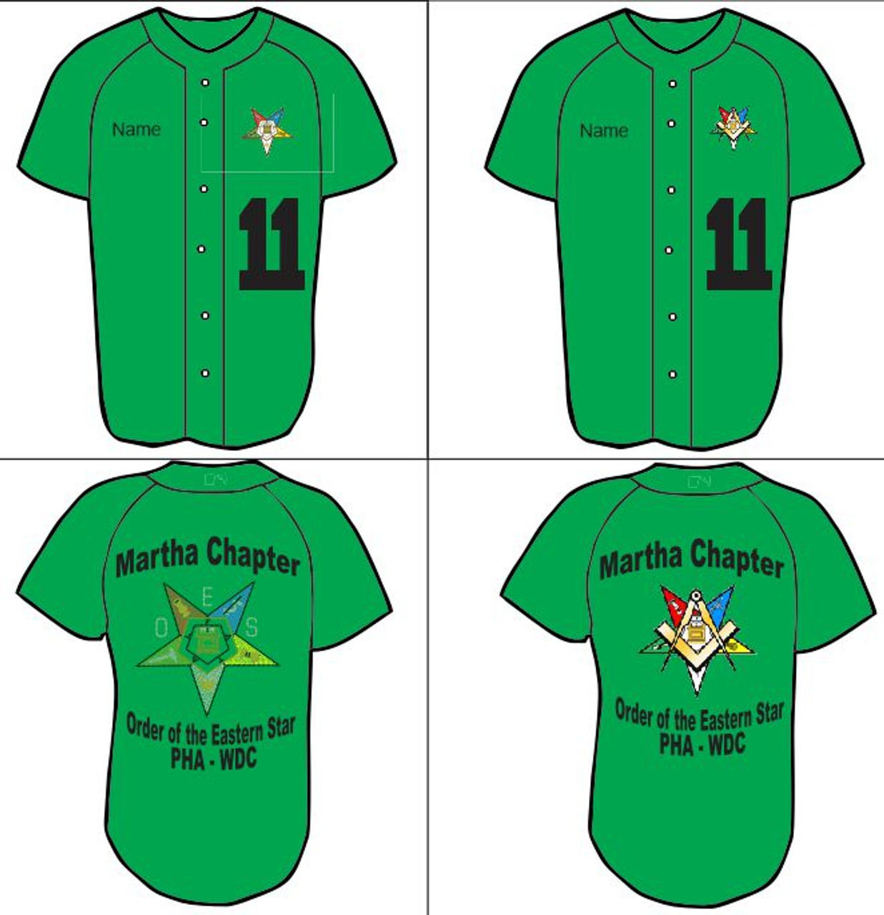 Martha Chapter No. 11 Baseball Jersey - Jordan Concepts LLC