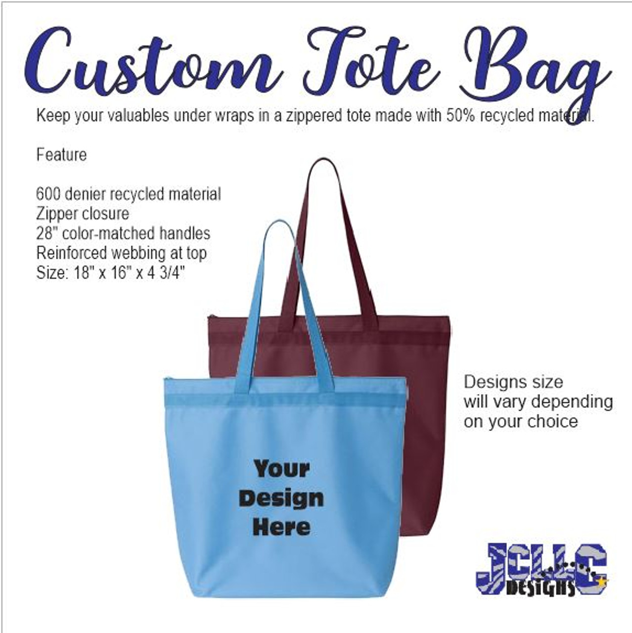 Custom Tote Bag - Jordan Concepts LLC