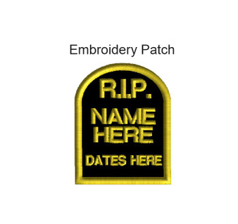Embroidery R.I.P. Patch