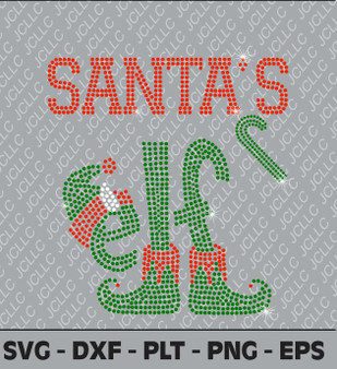 Rhinestone Template - Santa's Elf