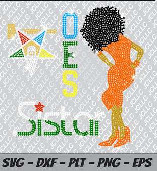 Rhinestone Template - OES Sistar Lady Past Matron
