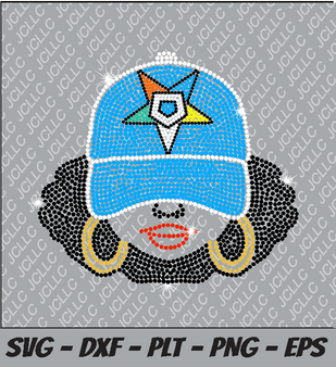 Rhinestone SVG - OES Lady In Hat 3