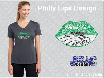 Philly Lip Rhinestone Design