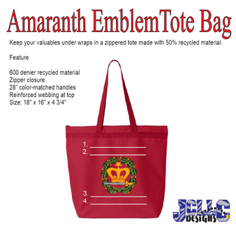 Embroidery - Amaranth Emblem Custom Tote Bag
