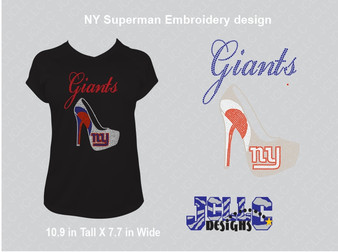 NY Giants Rhinestone Design - Jordan Concepts LLC