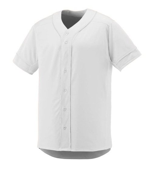 Teamwork Full button Mesh Jersey - White Medium