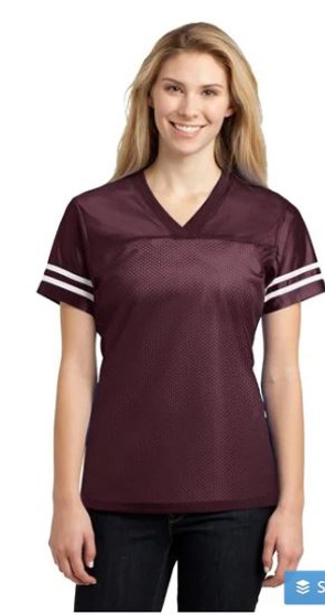 Sport-Tek LST307 Ladies PosiCharge Replica Jersey - Maroon/White 2X