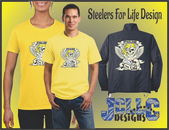 Steelers For Life Skull Design