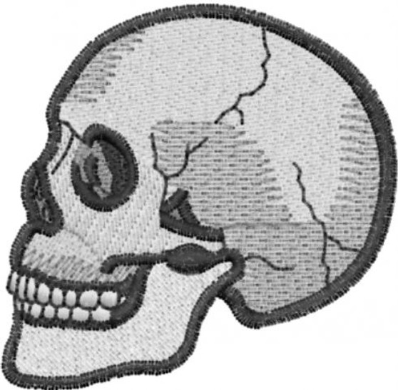 Embroidery Patch -Skull Profile