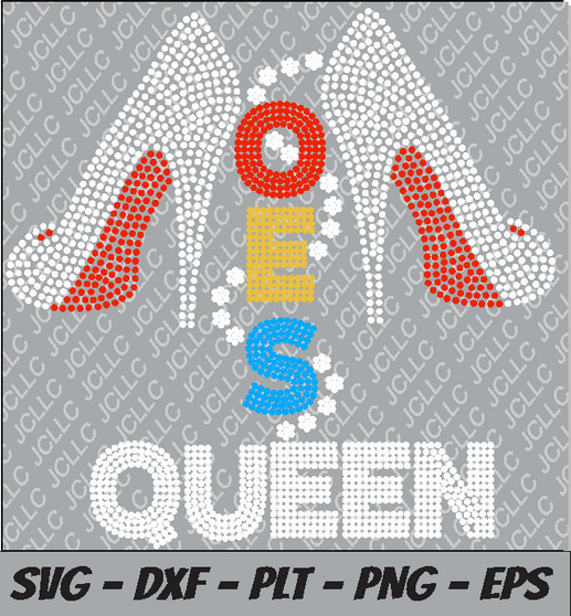 Rhinestone SVG - OES Heels Queen Rhinestone SVG - OES Heels Queen