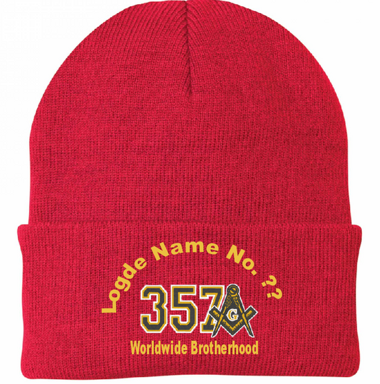 Embroidery - 357 Mason Beanie Cap
