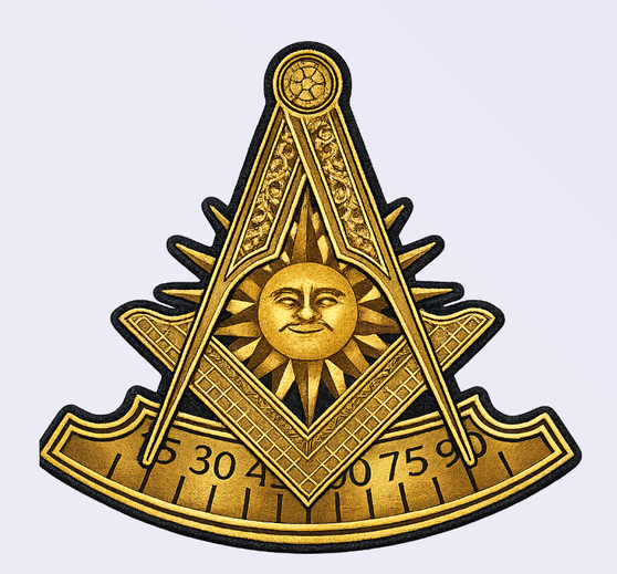 Embroidery Patch - Mason Past Master (with Sun)