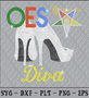 Rhinestone Template - OES Diva (Past Matron Pentagon Up
