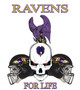 Ravens For Life Skull Design