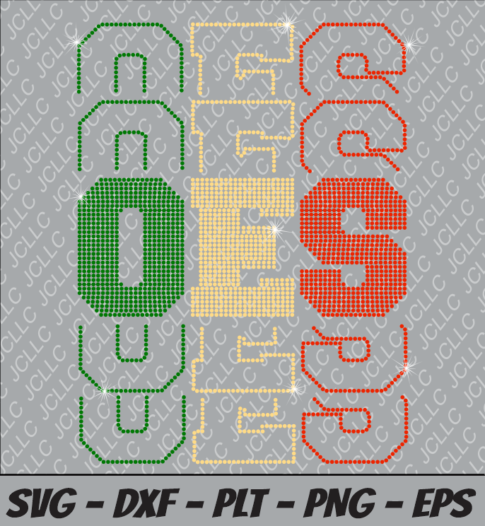 Rhinestone SVG - OES Letters 2 - Jordan Concepts LLC