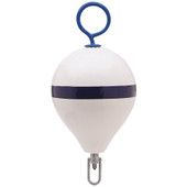 Polyform Mooring Buoy w\/Iron 13.5" Diameter - White Blue Stripe