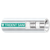Trident Marine 1-1\/2" x 50 Coil - Premium Marine Sanitation Hose - White w\/Green Stripe