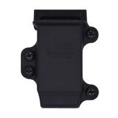 L.A.G. Tactical, Inc. M.C.S. Pro Series, Single Pistol Magazine Carrier, Fits Compact 9MM/40 Magazines, 1.75" Belt Clip, Nylon Construction, Black MCSP02