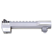 Magnum Research Barrel, .50 Action Express, 6", Picatinny Accessory Rail, With Muzzle Brake, Fits Desert Eagle MK XIX 50AE, Polished Chrome Finish, Silver BAR506PCIMB