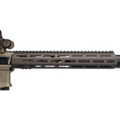 Q Honey Badger Rail, M-LOK, 12", Fits Honey Badger/AR Upper Receivers, Clear Anodized Finish, Gray, Q Barrel Nut and Hardware Not Included 12-HB-MLOK-HG