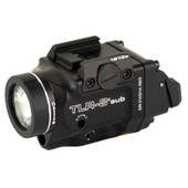 Streamlight Streamlight TLR-8 Sub, White LED with Red Laser, For 1913 Short Models, 500 Lumens, Anodized Finish, Black, Includes (1) CR123a Battery, Low and High Switches 69418