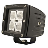 HELLA 357204831 CUBE 4LED OFF RD KIT PED FLD MV LED Bulb; 4 LED Clear Bulb; 3.2 Inch Square; 12 Watt; Flood Beam; Clear Lens; Black Aluminum Housing; Surface Mount; Set Of 2; With Wiring Harness With DT Connector/ Relay/ Fuse/ Switch/ Bracket