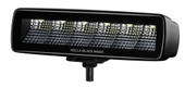 HELLA 358176201 BLACK SERIES 6LED MINIBAR FLOOD BEA LED; 6.2 Inch Length; 6 Clear Bulb; 30 Watt/ 2.6 Amp At 12 Volt/ 1.3 Amp At 24 Volt; Flood Beam; 1600 Lumens; Clear Lens; Black Aluminum Housing; Universal Stud Mount; With Mounting Hardware
